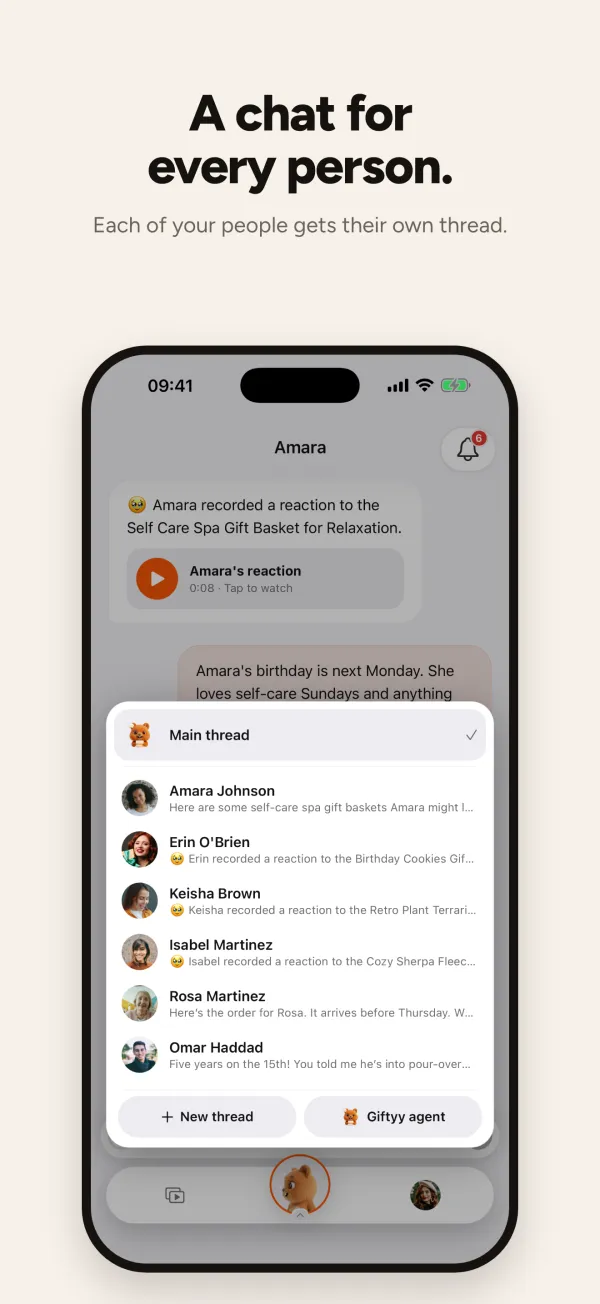 Giftyy app screen
